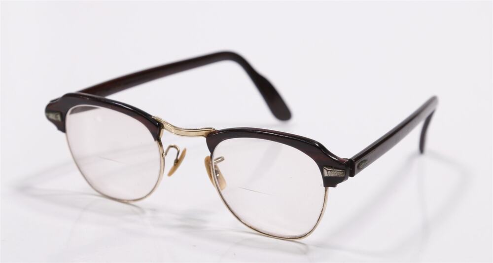 B&L Bausch & Lomb Vintage 50s 60s Half Rim 12K GF Browline Glasses 4 1/2-6
